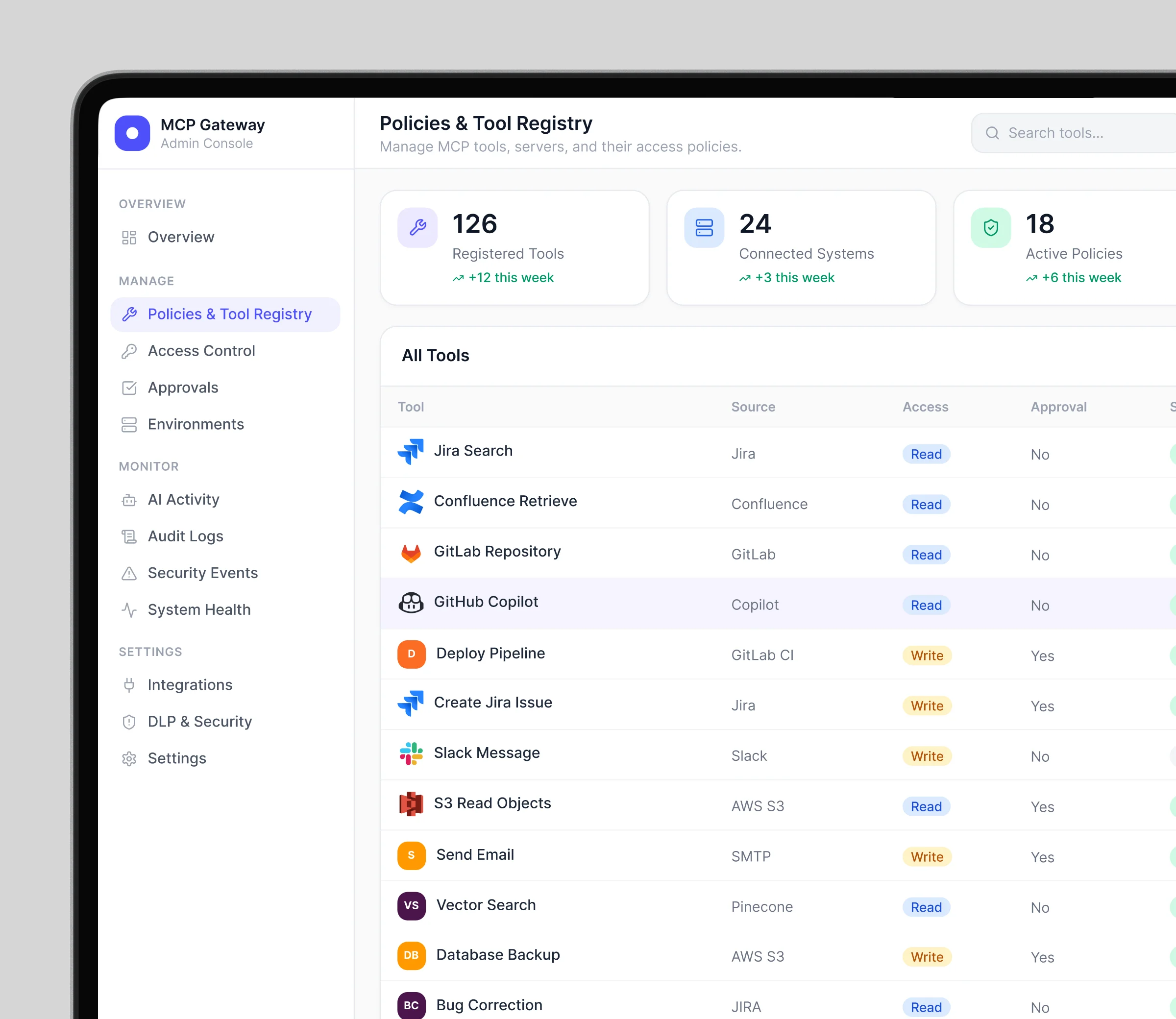 AI agents dashboard for automated engineering policies, tasks, and SDLC workflows