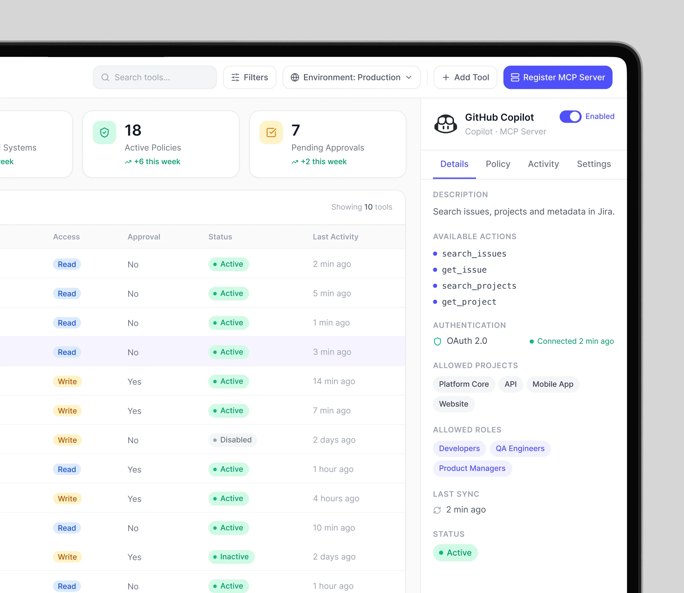 GitHub Copilot enablement dashboard with approved skills and protected repository controls