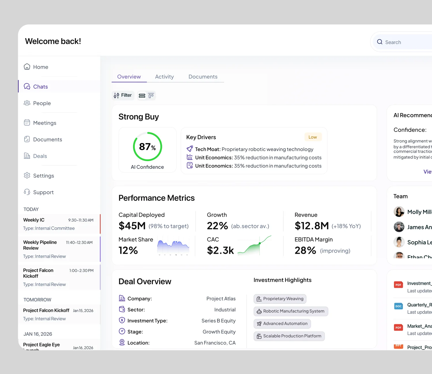Product features preview